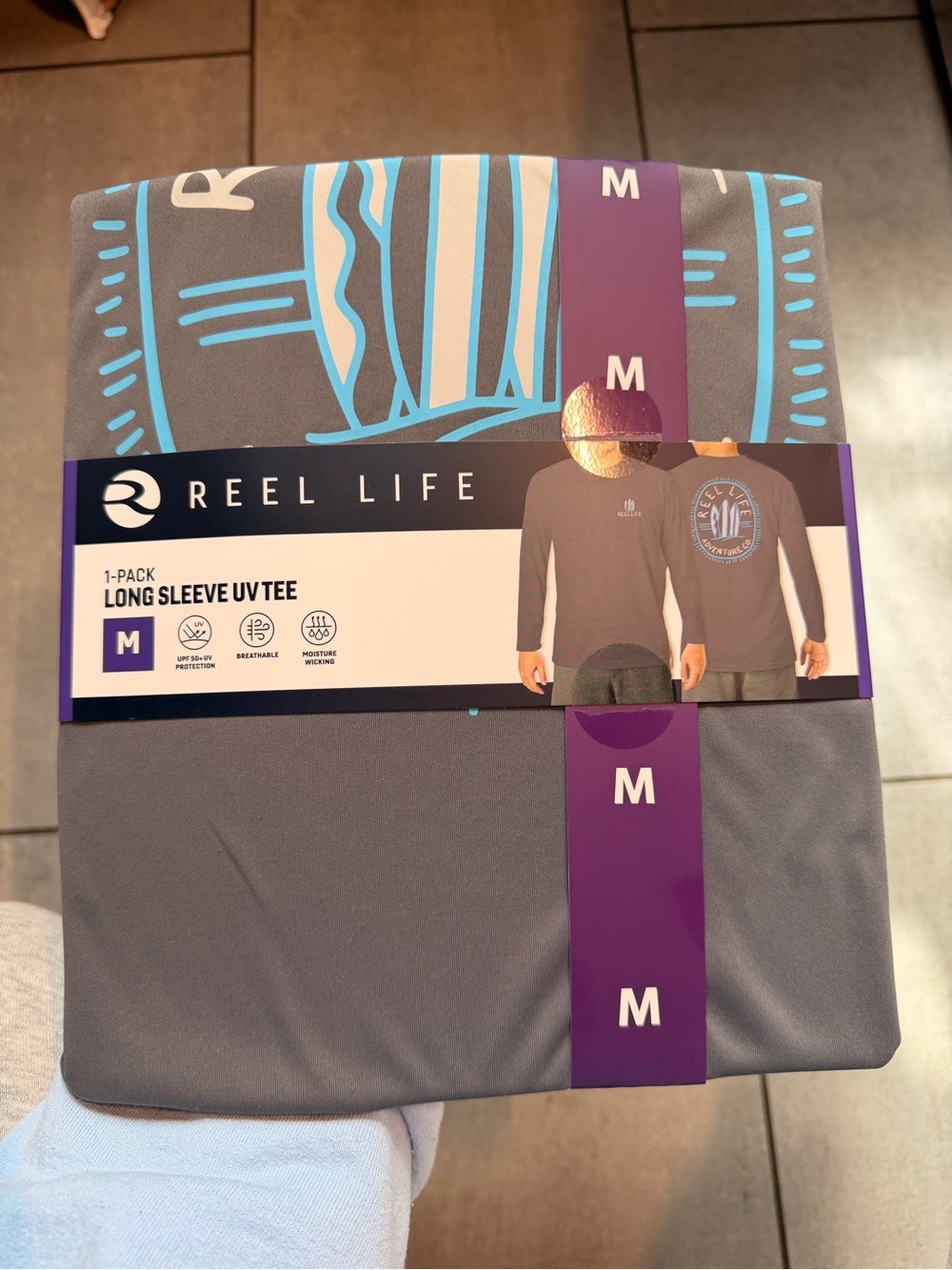 Reel Life Men’s T-Shirts Size Medium – 2 Graphic Tees + Long Sleeve UV Tee | NEW